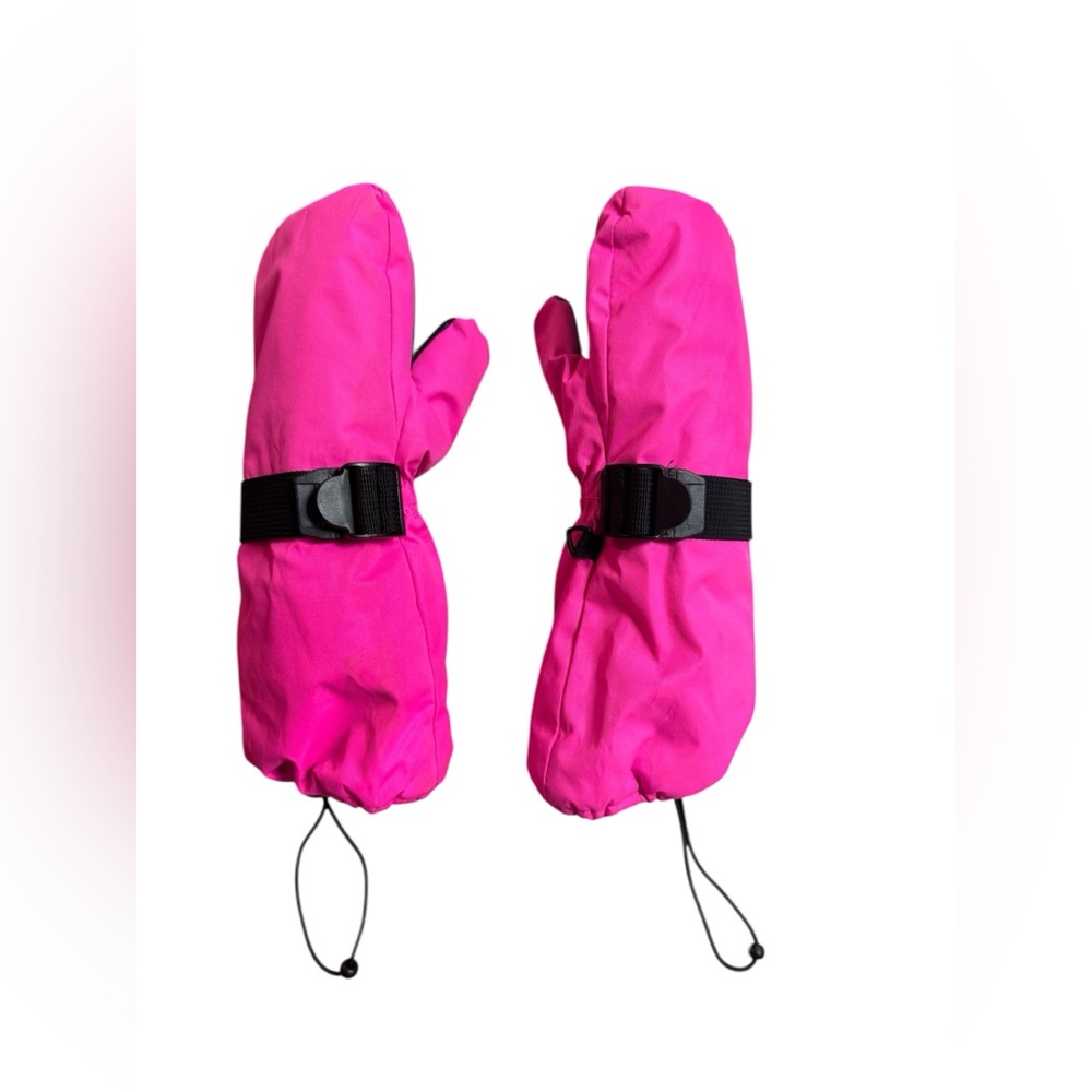 Kids Pink Snow Mittens